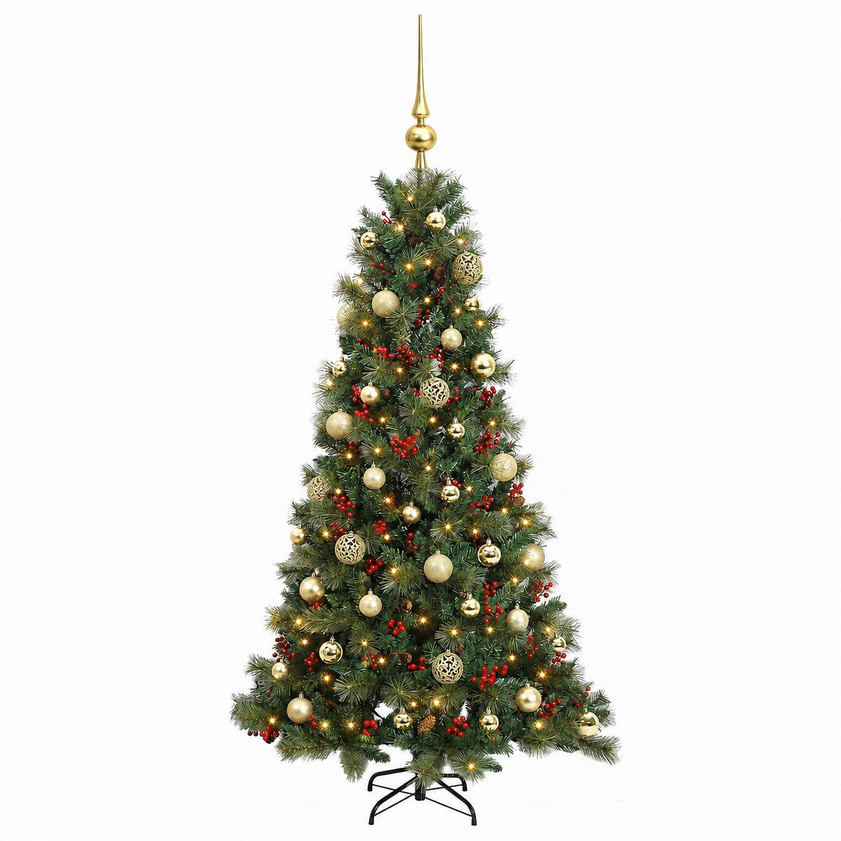 Dirbtinė kalėdinė eglutė su rutuliuku 120 cm 150 LED