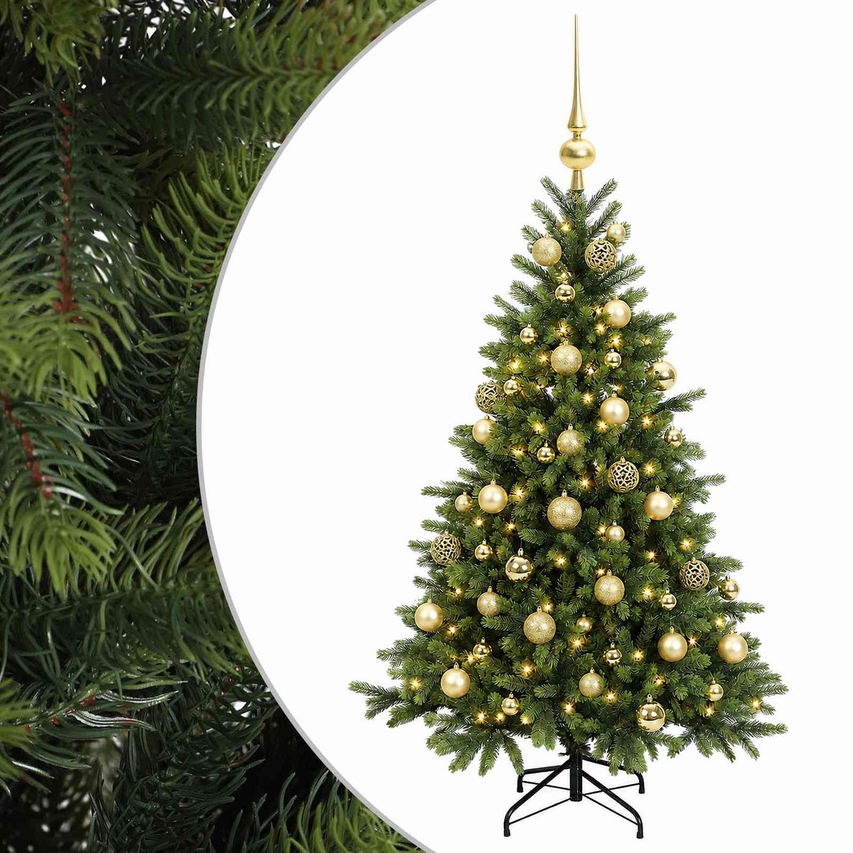 Dirbtinė kalėdinė eglutė su rutuliuku 120 cm 150 LED