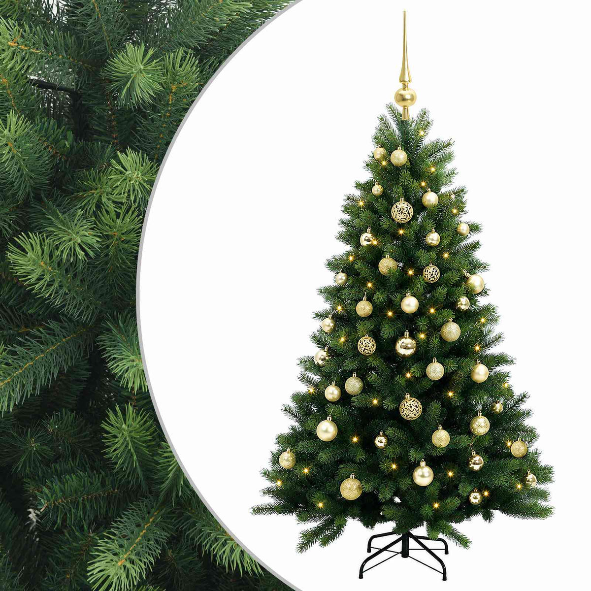 Dirbtinė Kalėdų eglutė su burbulais 150 cm 150 LED Šilta balta