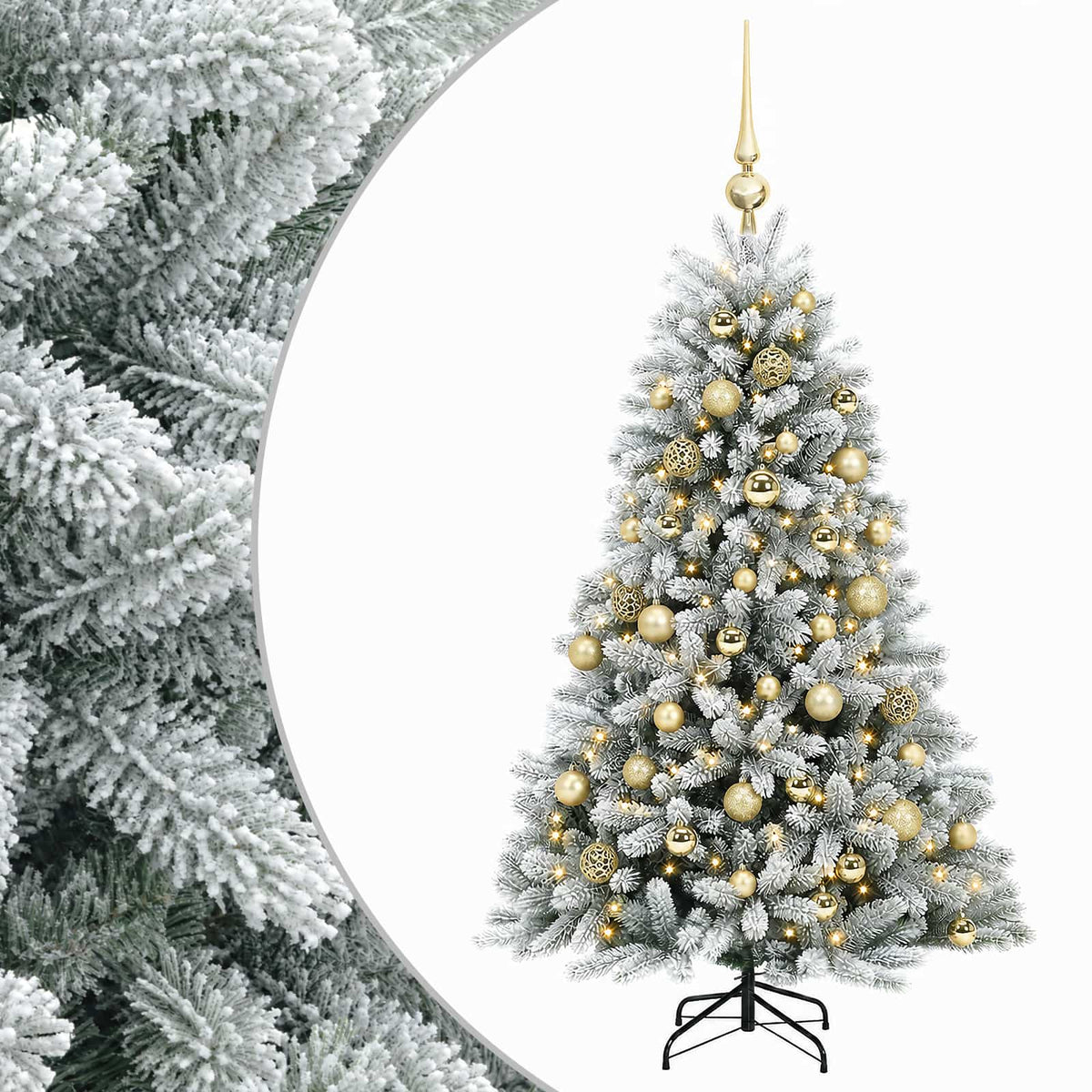 Dirbtinė Kalėdų eglutė su burbulais 150 cm 150 LED Šilta balta