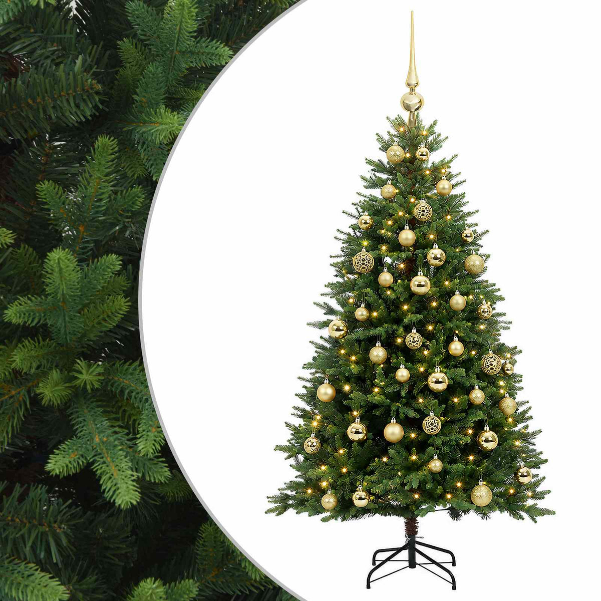 Dirbtinė Kalėdų eglutė su burbulais 120 cm 150 LED Šilta balta