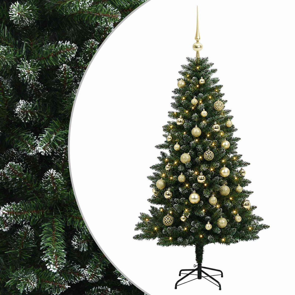 Dirbtinė Kalėdų eglutė su burbulais 120 cm 150 LED Šilta balta