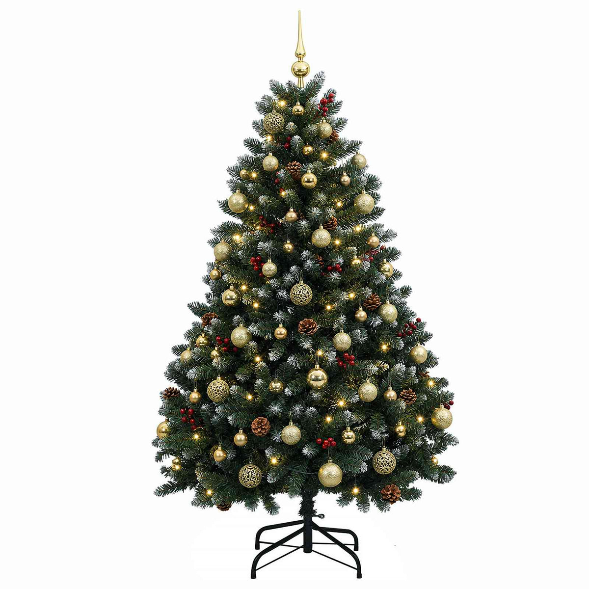 Dirbtinė žalia kalėdinė eglutė su žaisliuku 120 cm 150 LED