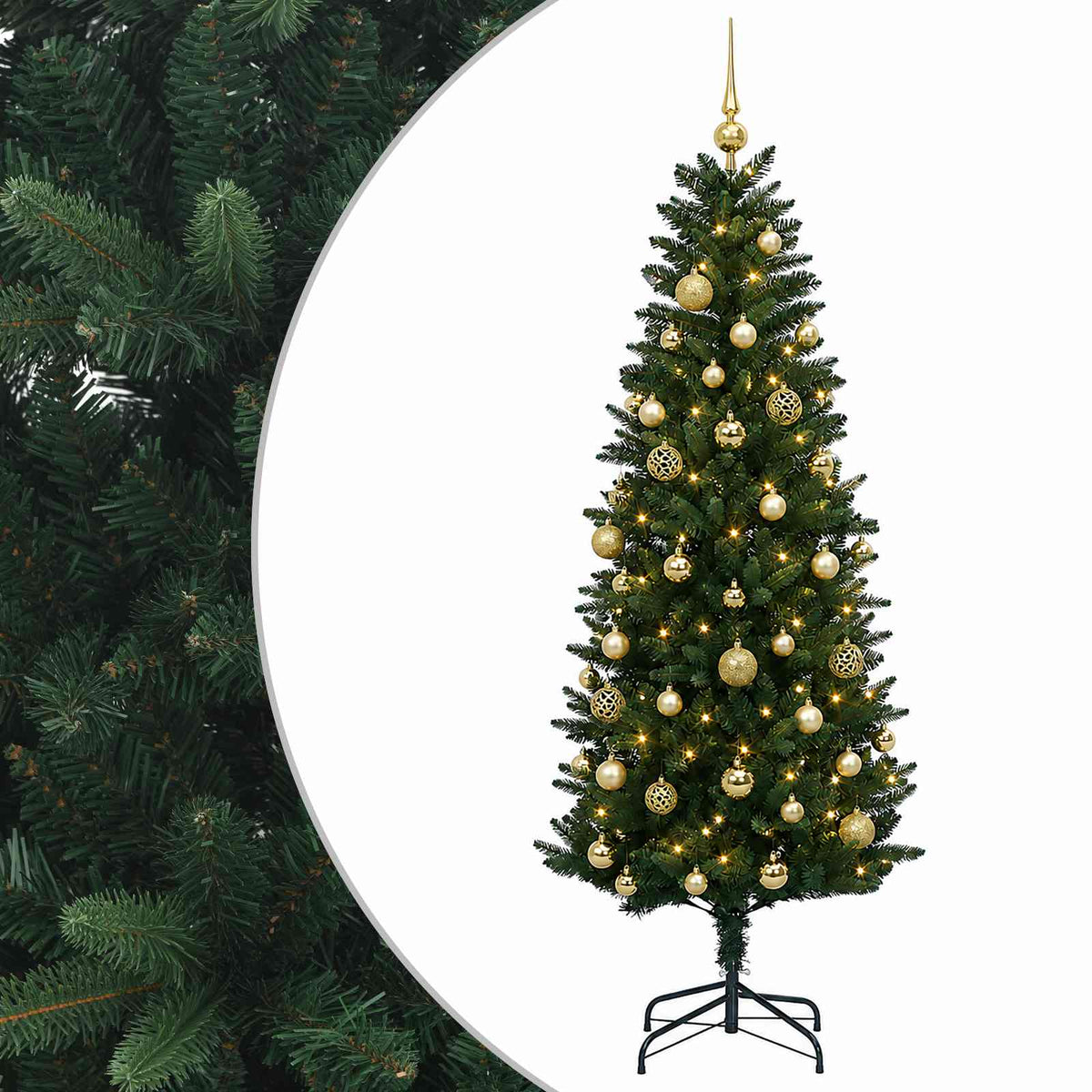 Dirbtinė Kalėdų eglutė su burbulais 120 cm 150 LED Šilta balta