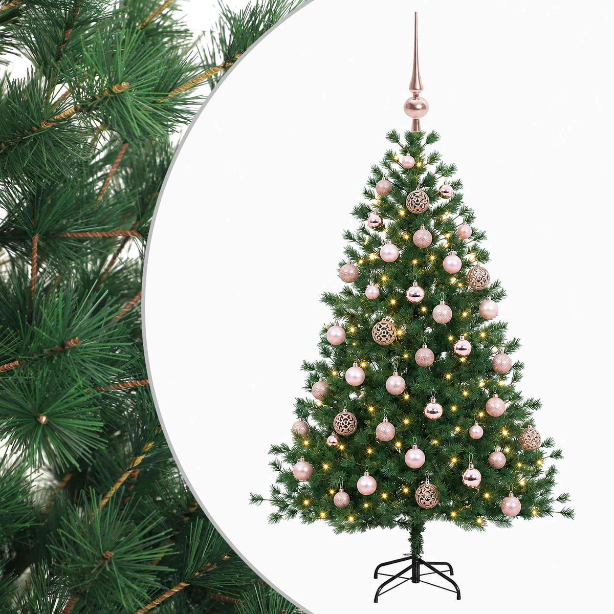 Dirbtinė kalėdinė eglutė su rutuliuku 150 cm 150 LED