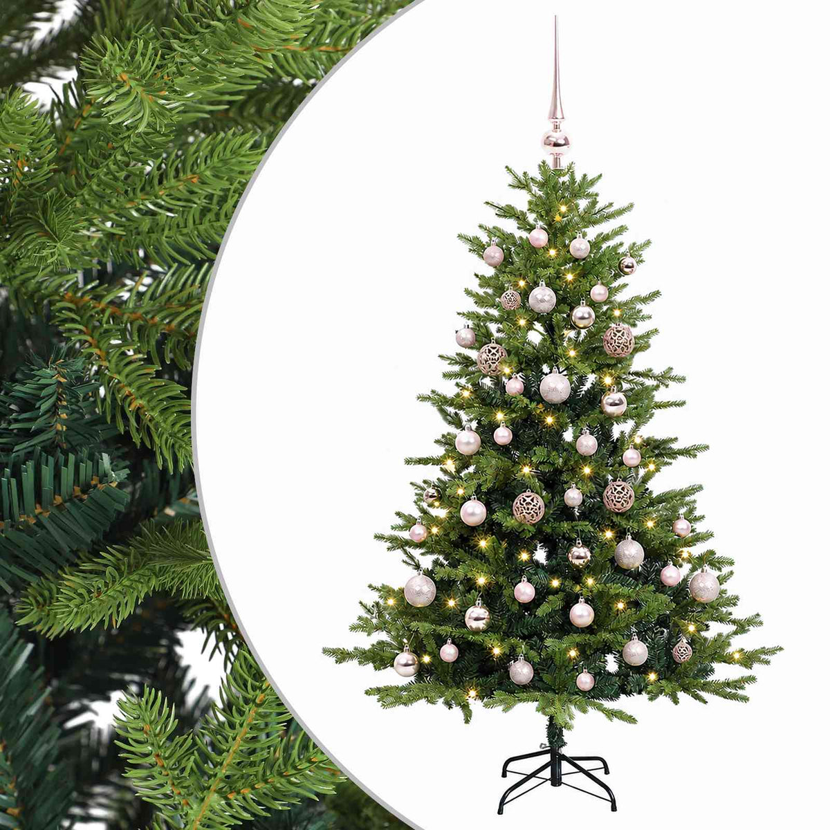 Dirbtinė Kalėdų eglutė su burbulais 150 cm 150 LED Šilta balta