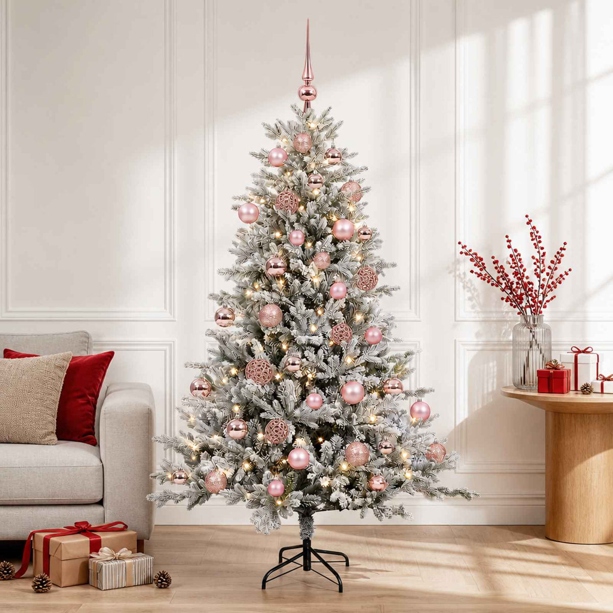 Dirbtinė kalėdinė eglutė su rutuliuku 150 cm 150 LED