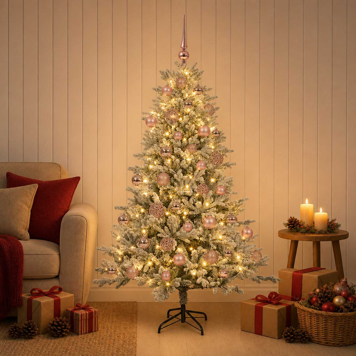 Dirbtinė kalėdinė eglutė su rutuliuku 150 cm 150 LED