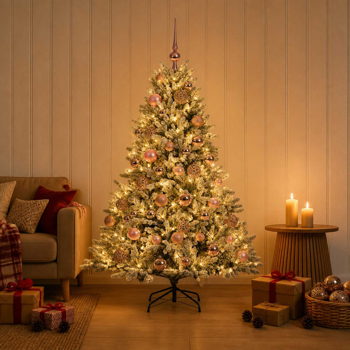 Dirbtinė kalėdinė eglutė su rutuliuku 150 cm 150 LED