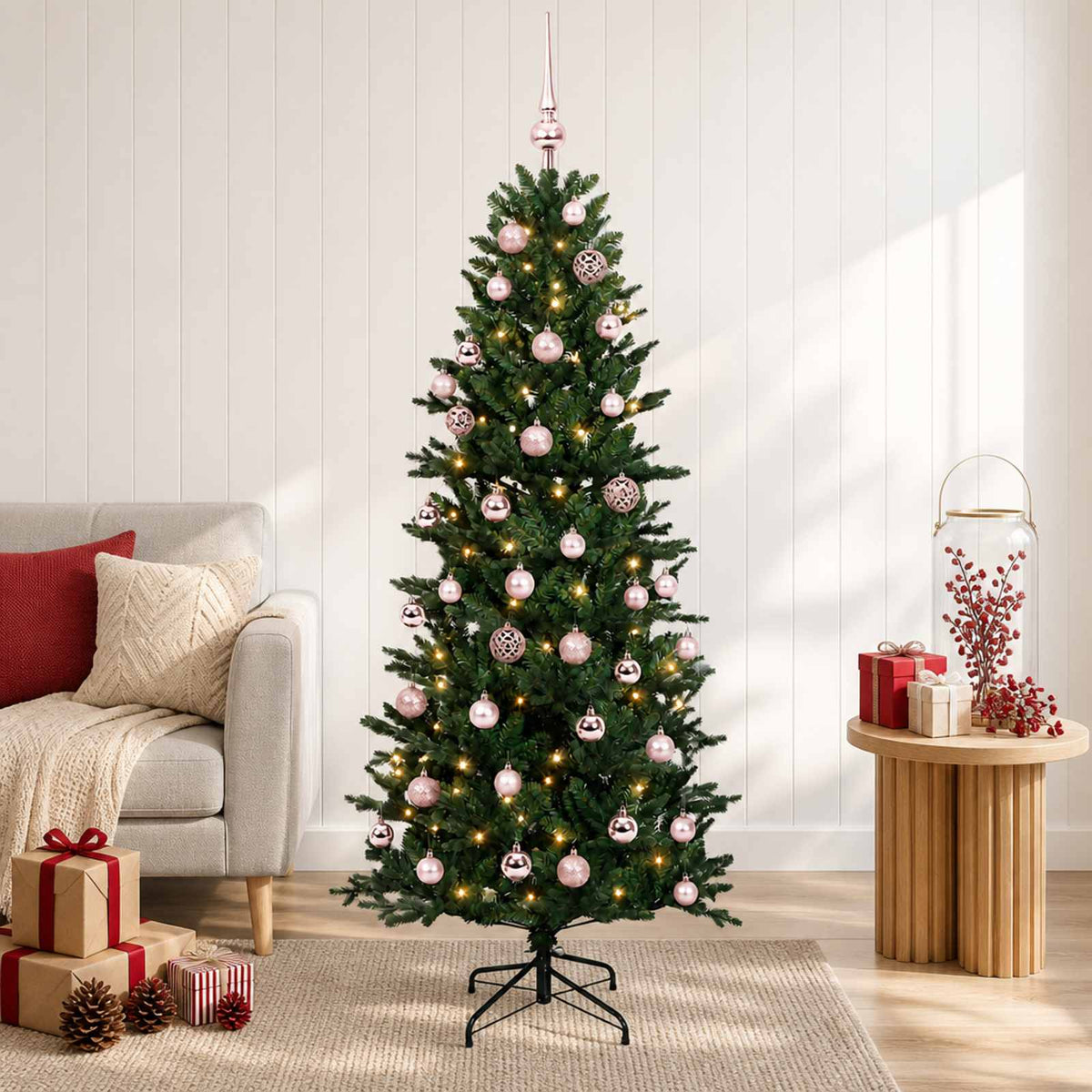 Dirbtinė kalėdinė eglutė su rutuliuku 120 cm 150 LED