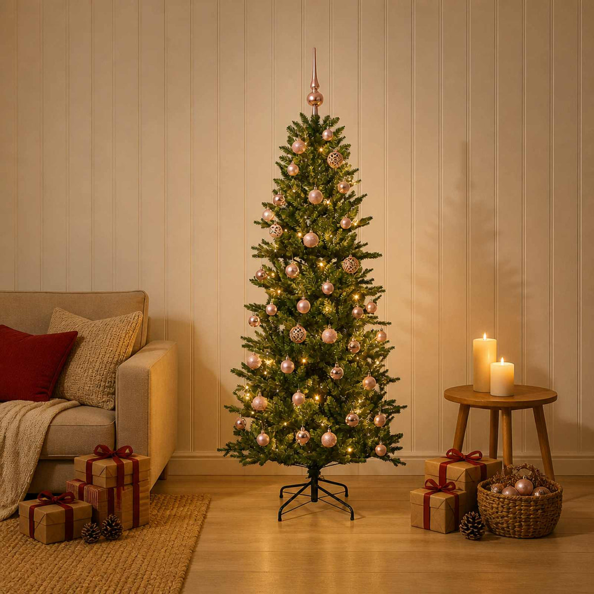 Dirbtinė kalėdinė eglutė su rutuliuku 150 cm 150 LED