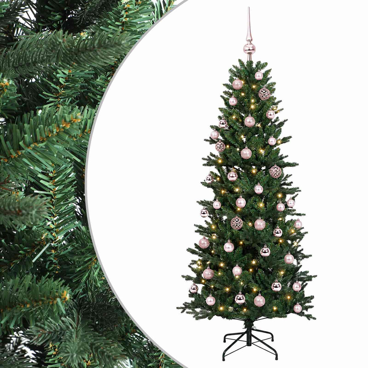 Dirbtinė kalėdinė eglutė su rutuliuku 150 cm 150 LED
