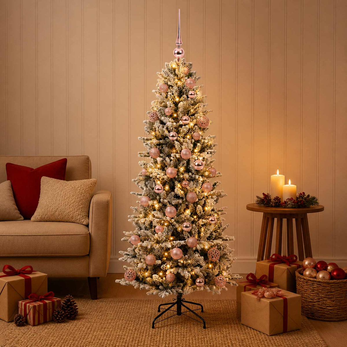 Dirbtinė kalėdinė eglutė su rutuliuku 120 cm 150 LED