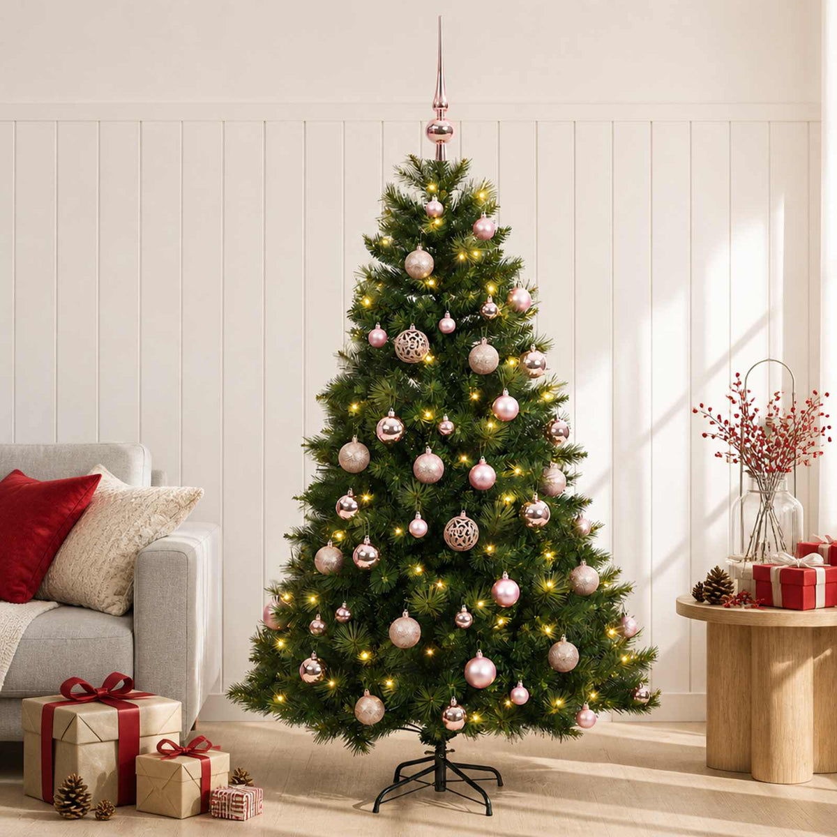Dirbtinė kalėdinė eglutė su rutuliuku 150 cm 150 LED