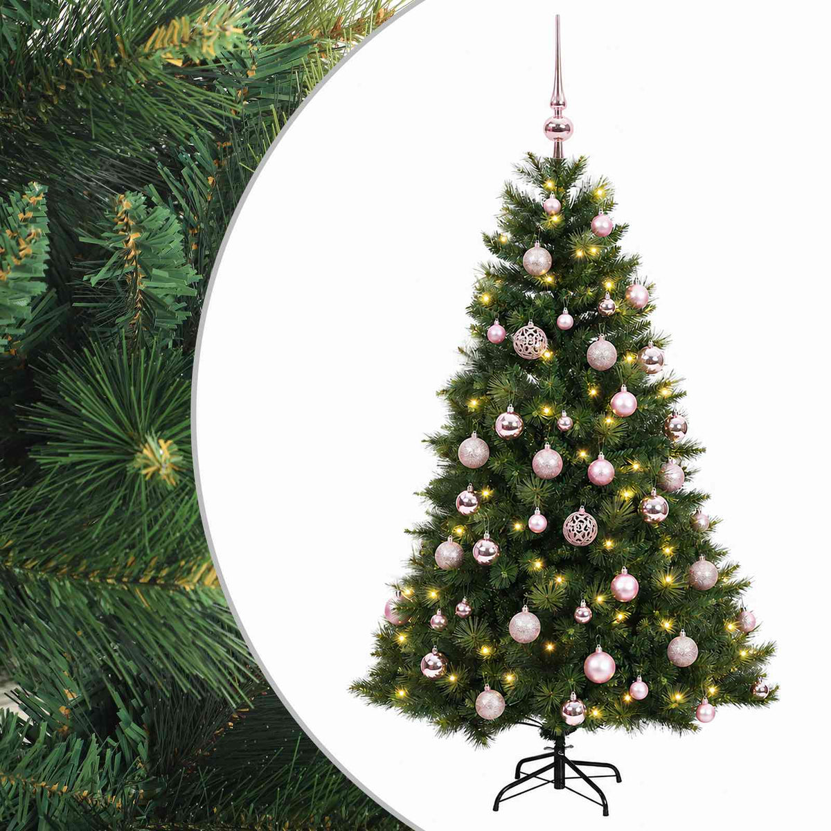 Dirbtinė kalėdinė eglutė su rutuliuku 150 cm 150 LED