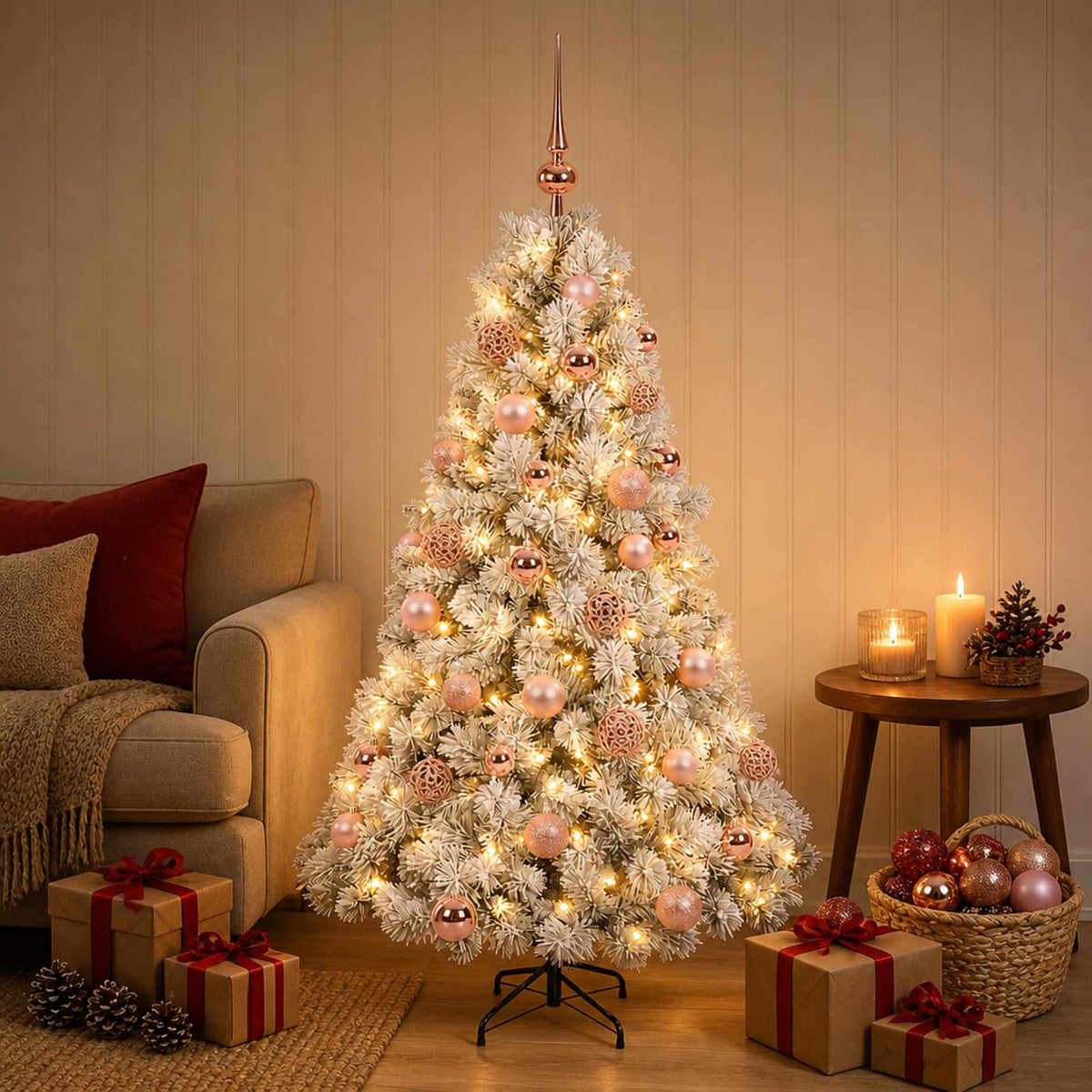 Dirbtinė kalėdinė eglutė su rutuliuku 150 cm 150 LED