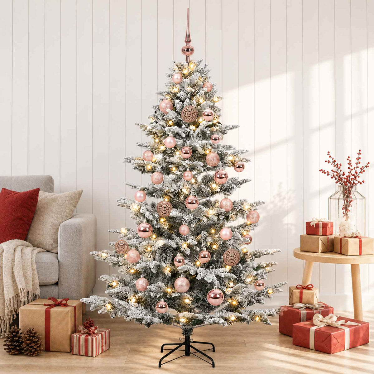 Dirbtinė kalėdinė eglutė su rutuliuku 120 cm 150 LED