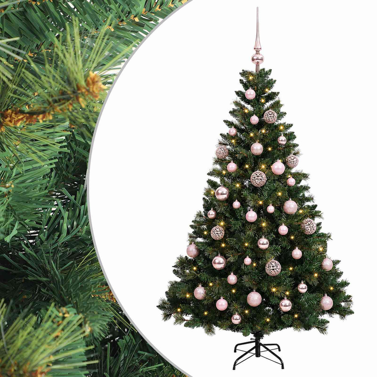 Dirbtinė Kalėdų eglutė su burbulais 150 cm 150 LED Šilta balta