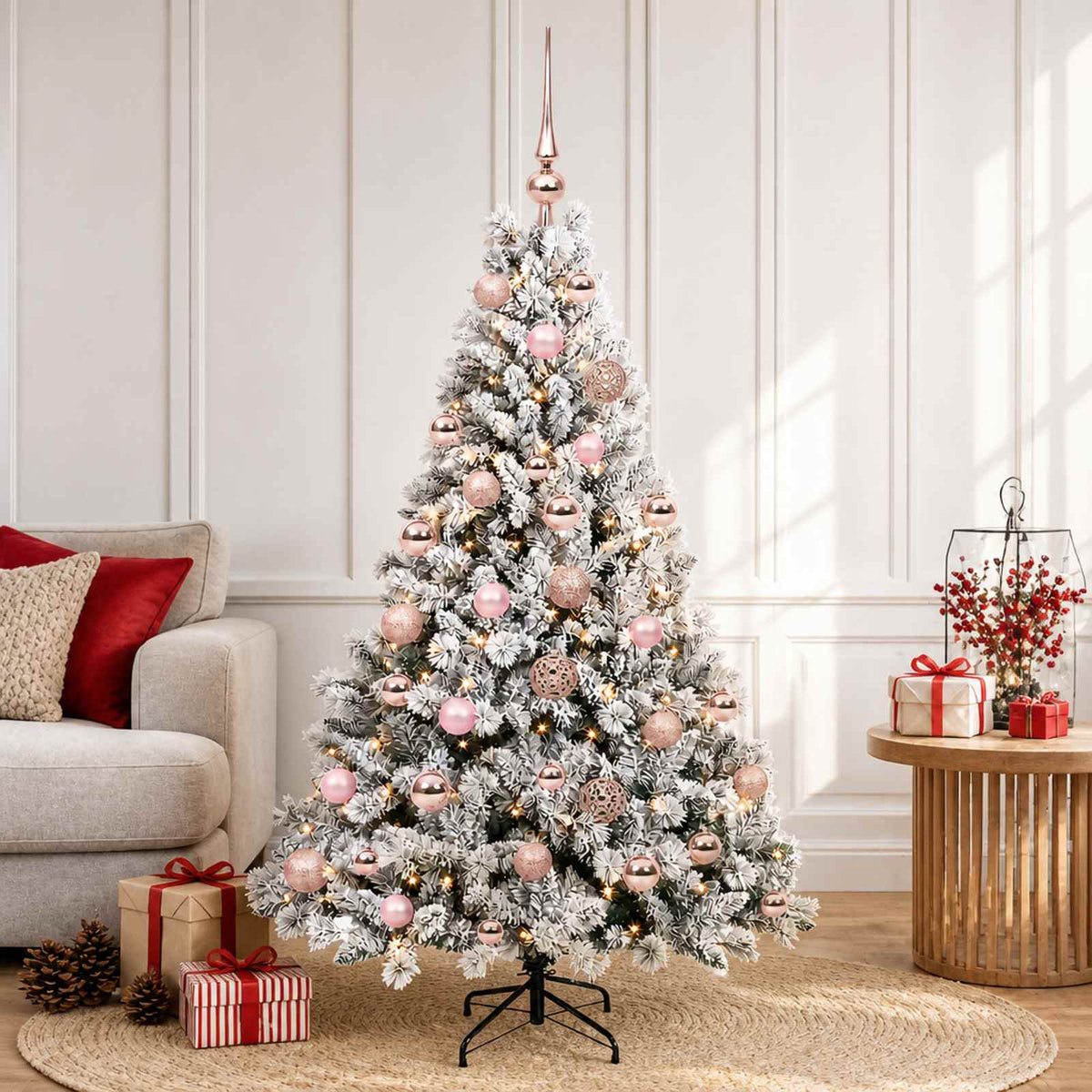 Dirbtinė kalėdinė eglutė su rutuliuku 120 cm 150 LED