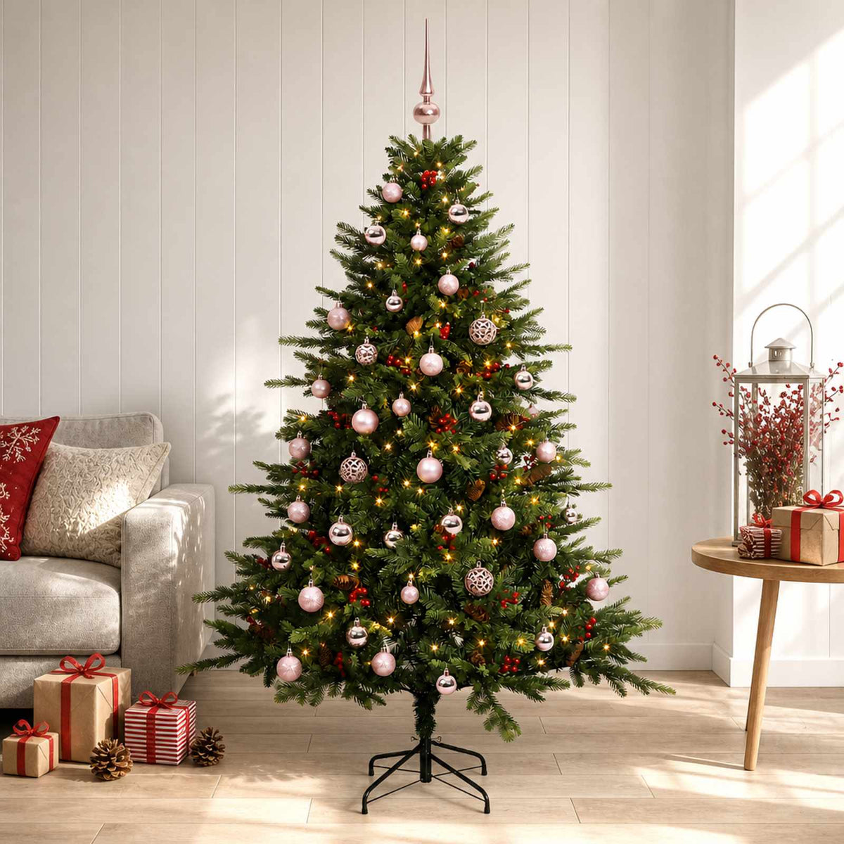 Dirbtinė kalėdinė eglutė su rutuliuku 150 cm 150 LED