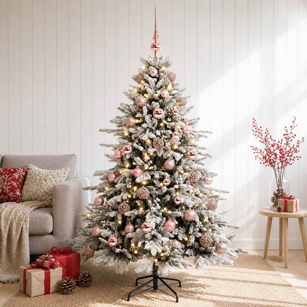 Dirbtinė kalėdinė eglutė su rutuliuku 120 cm 150 LED