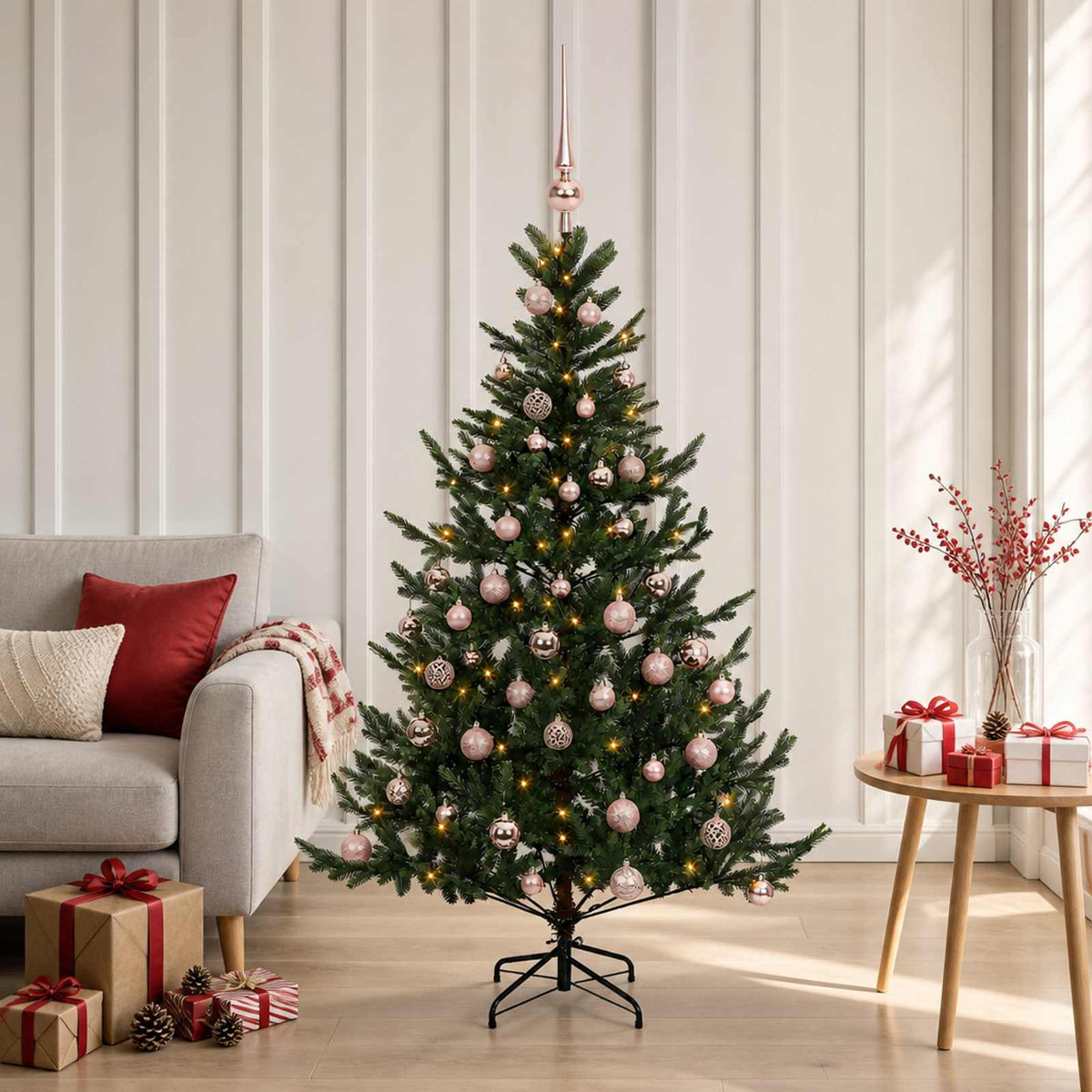 Dirbtinė kalėdinė eglutė su rutuliuku 120 cm 150 LED