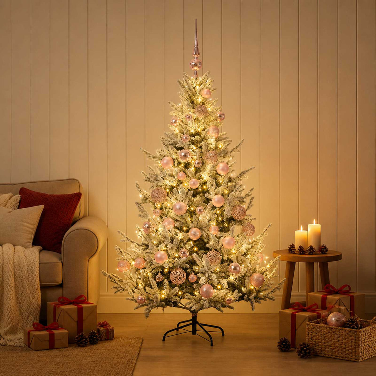 Dirbtinė kalėdinė eglutė su rutuliuku 120 cm 150 LED