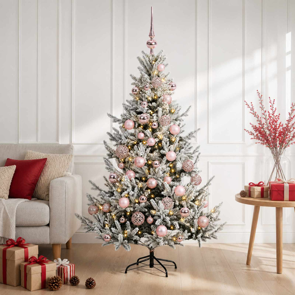 Dirbtinė kalėdinė eglutė su rutuliuku 120 cm 150 LED