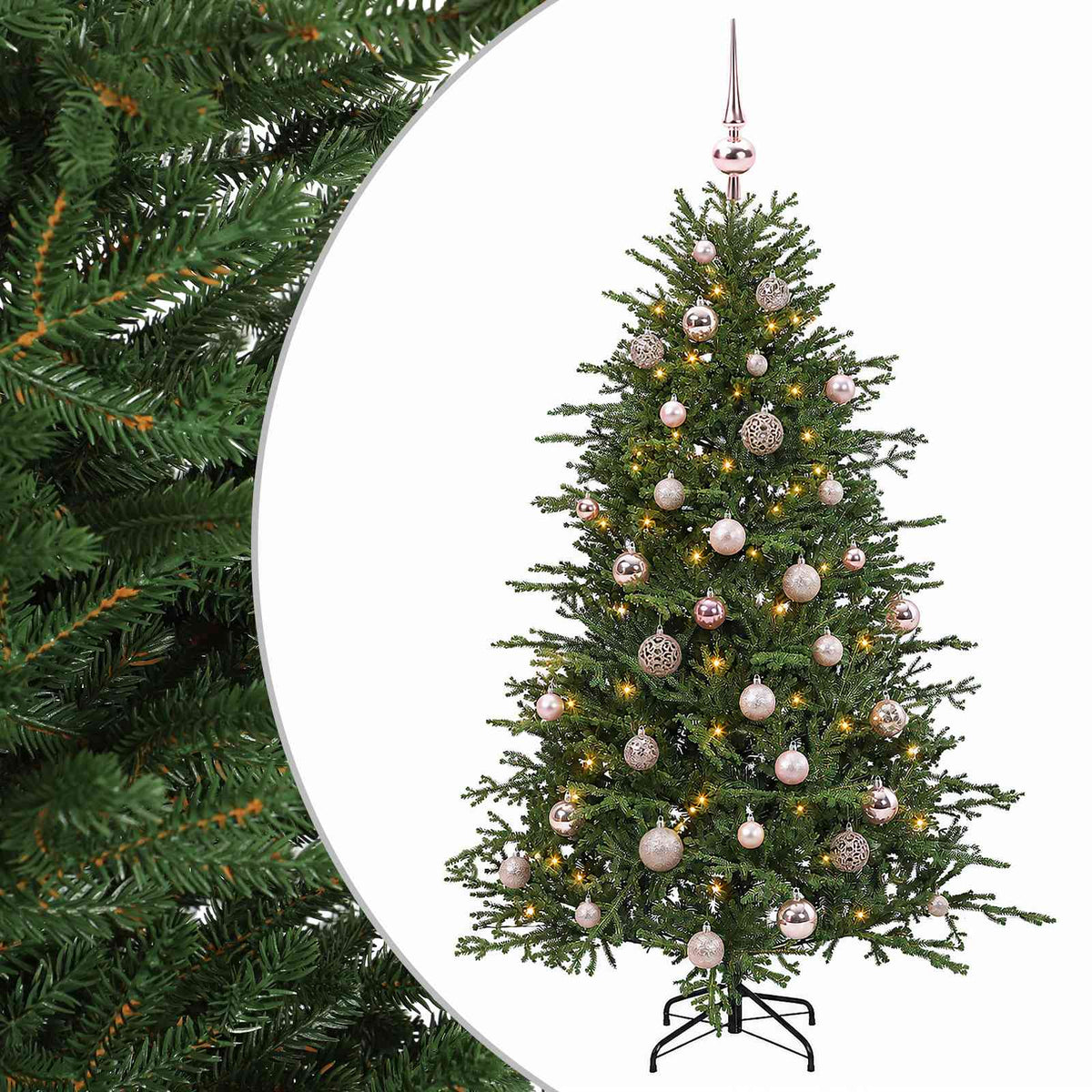 Dirbtinė kalėdinė eglutė su rutuliuku 120 cm 150 LED
