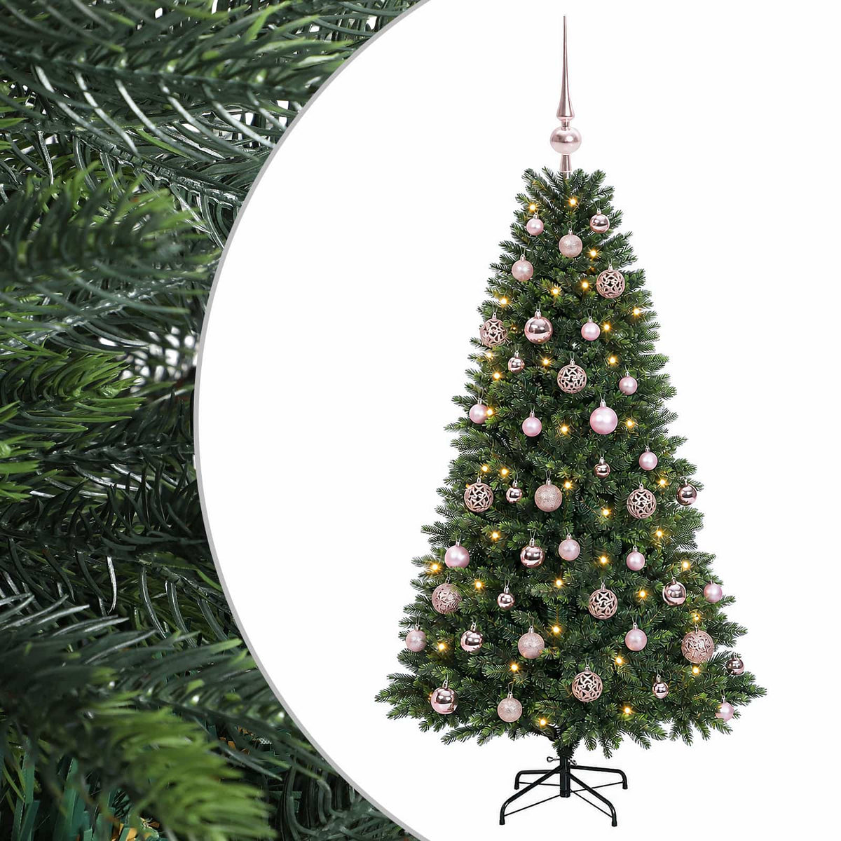 Dirbtinė Kalėdų eglutė su burbulais 120 cm 150 LED Šilta balta