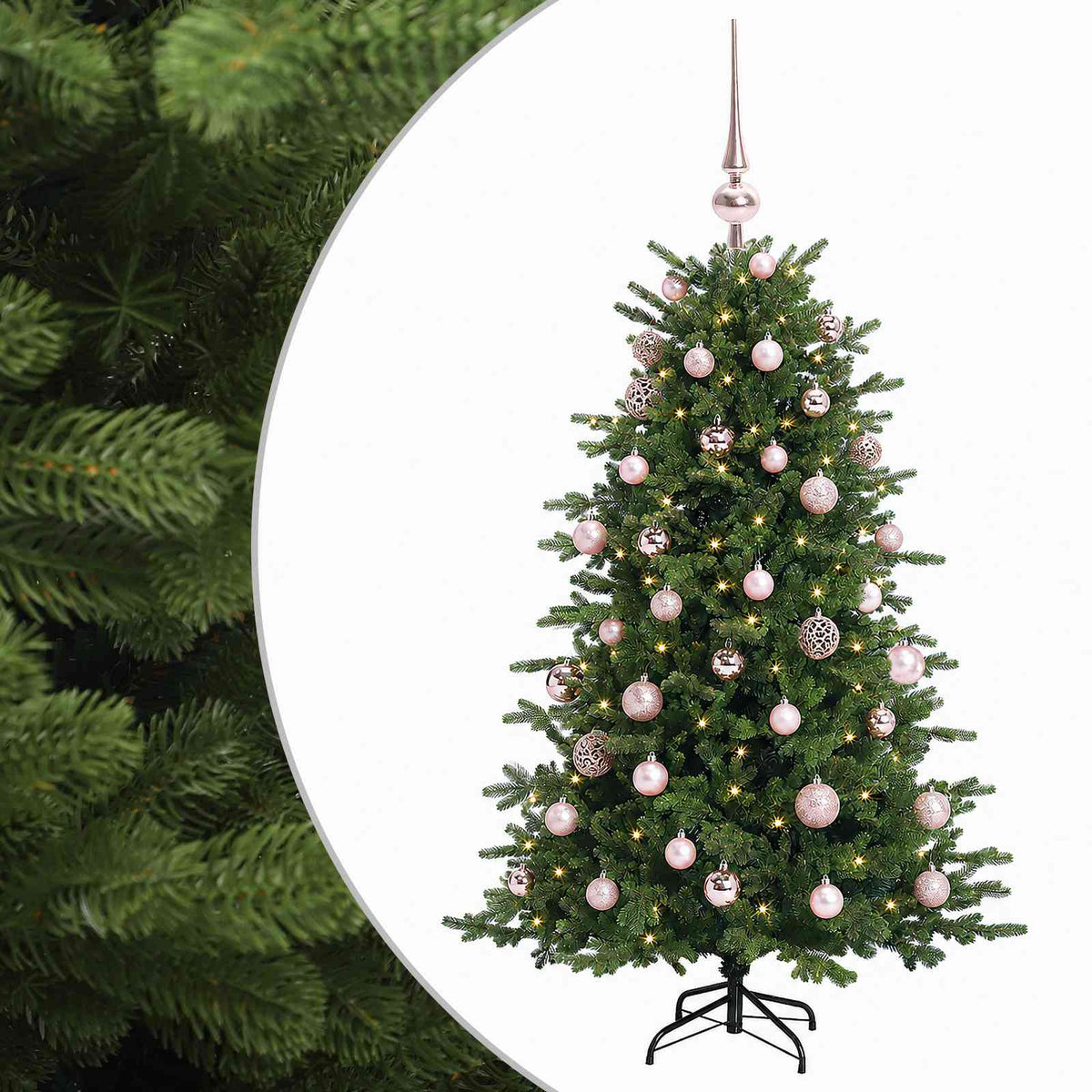 Dirbtinė kalėdinė eglutė su rutuliuku 150 cm 150 LED
