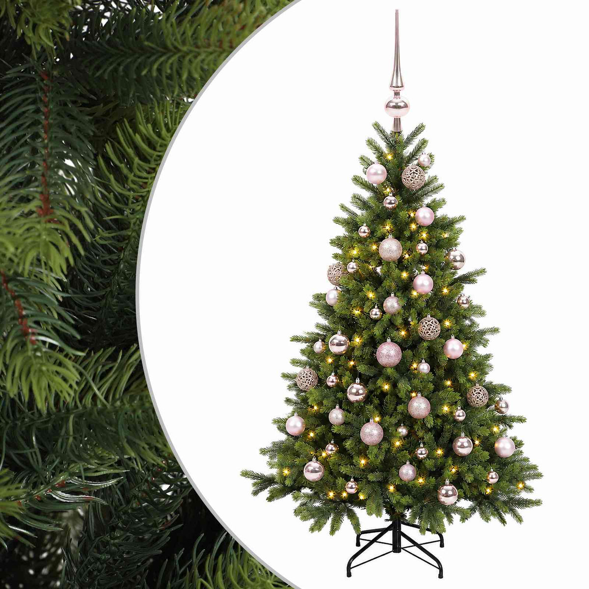 Dirbtinė kalėdinė eglutė su rutuliuku 120 cm 150 LED