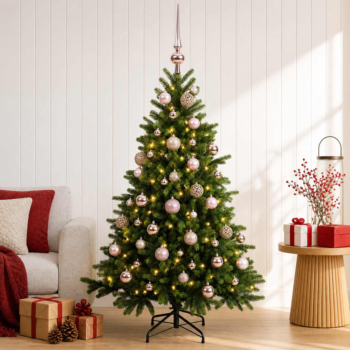 Dirbtinė kalėdinė eglutė su rutuliuku 150 cm 150 LED