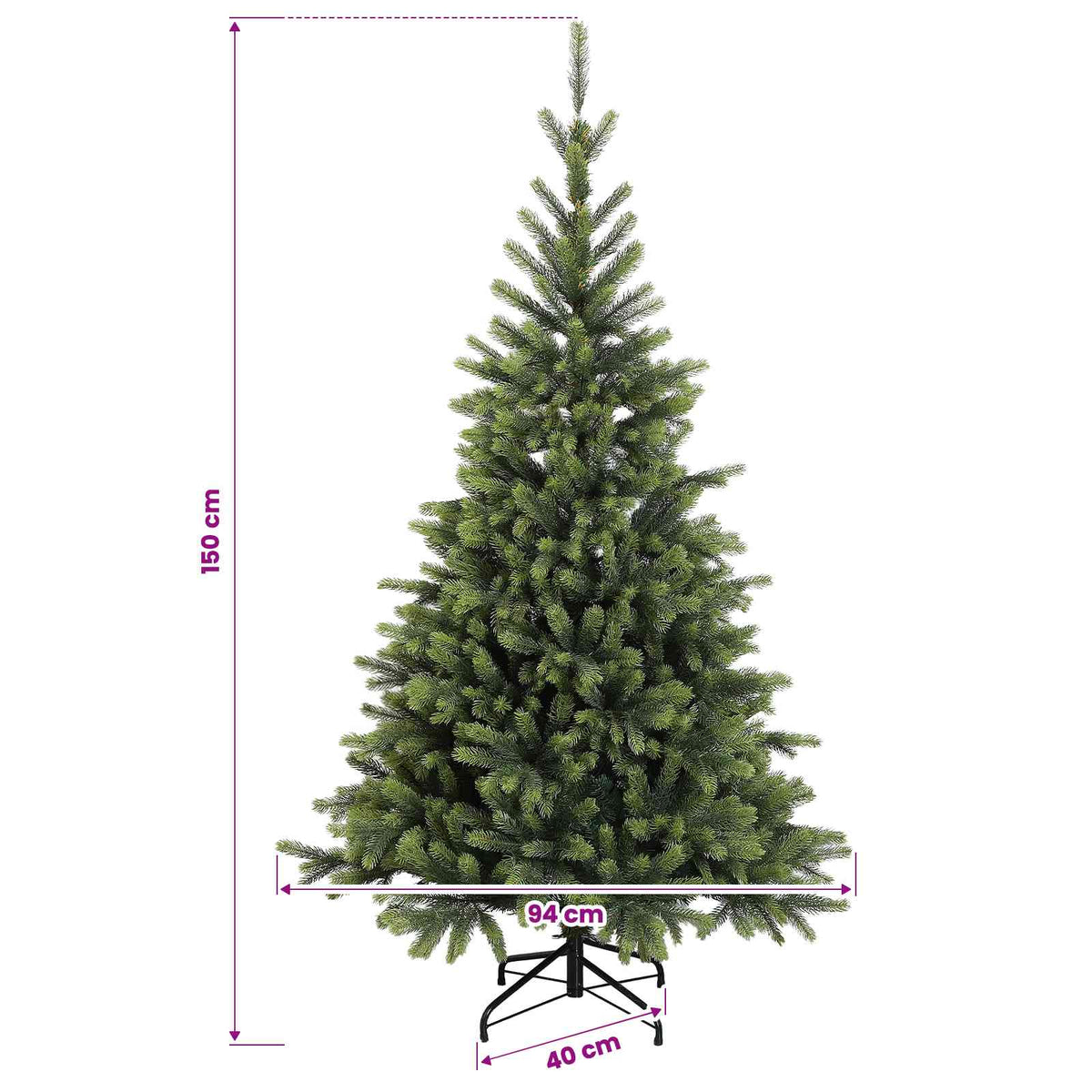 Dirbtinė kalėdinė eglutė su rutuliuku 150 cm 150 LED