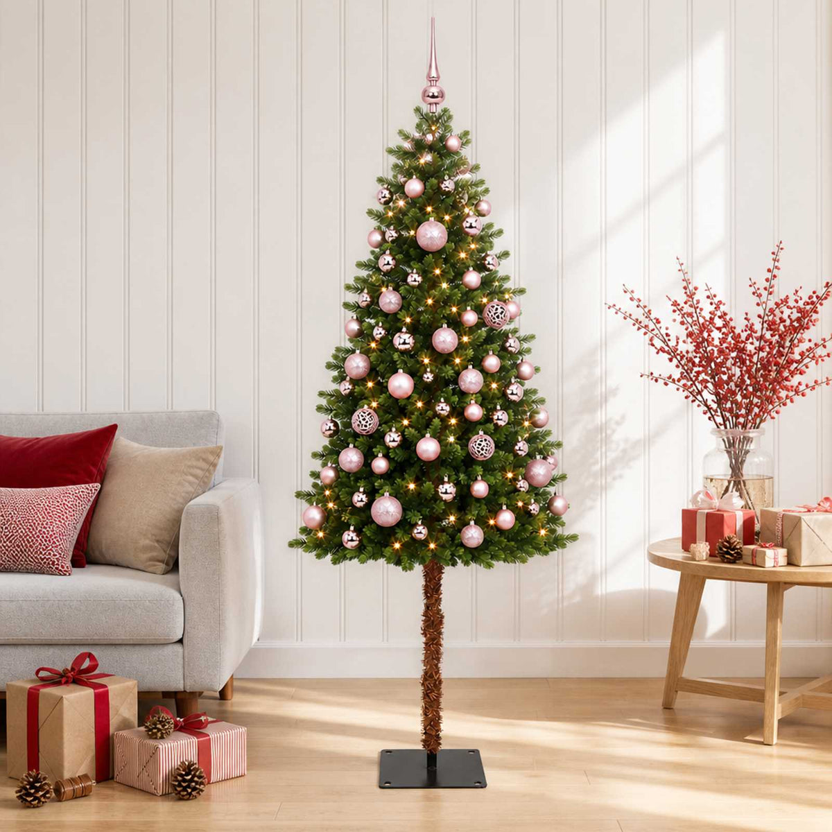 Dirbtinė Kalėdų eglutė su burbulais 120 cm 150 LED Šilta balta