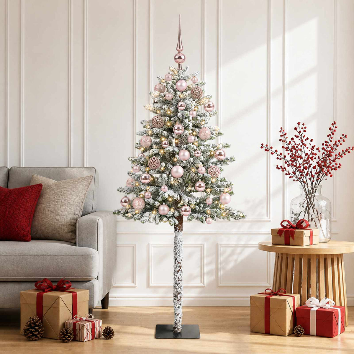 Dirbtinė Kalėdų eglutė su burbulais 150 cm 150 LED Šilta balta