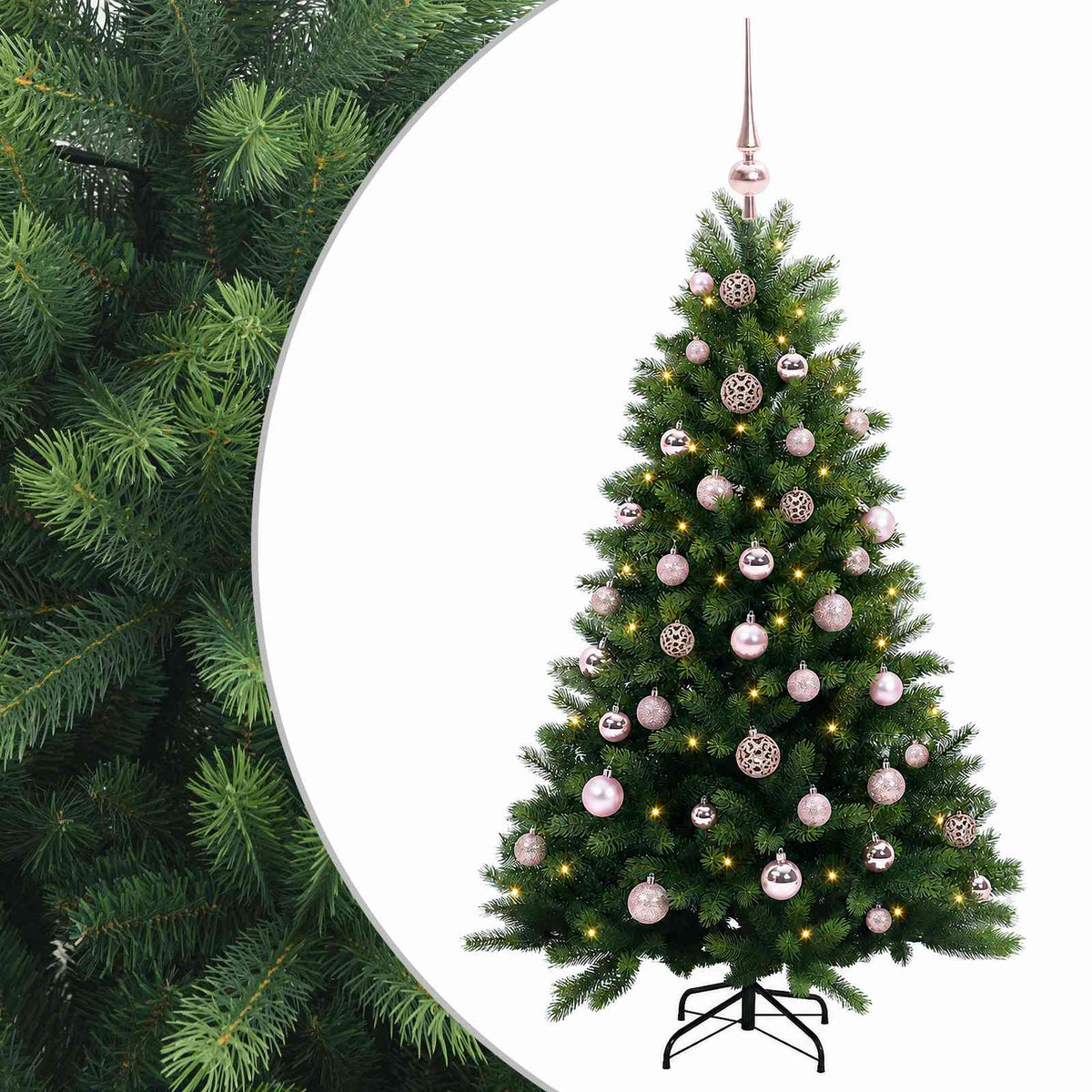 Dirbtinė Kalėdų eglutė su burbulais 120 cm 150 LED Šilta balta