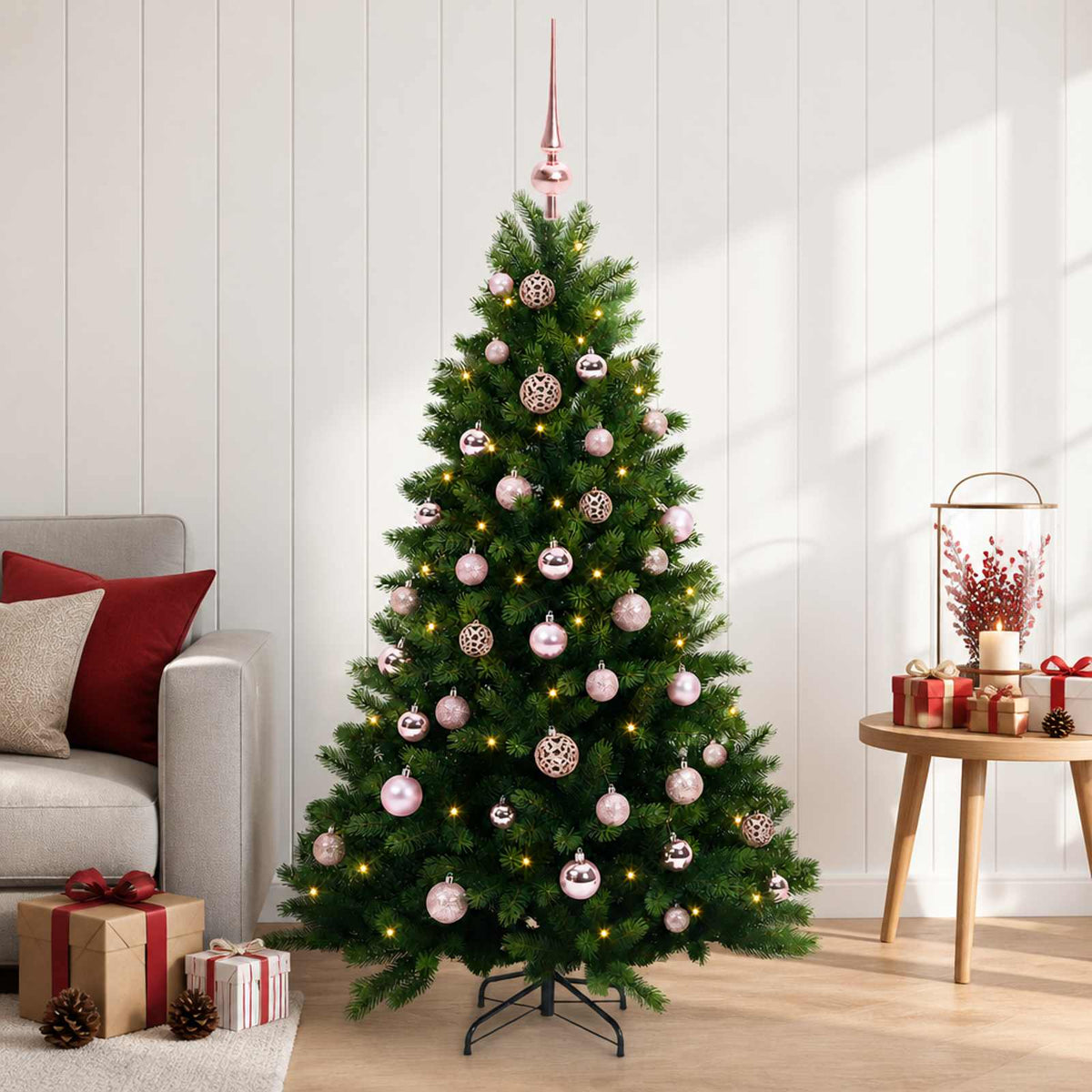 Dirbtinė Kalėdų eglutė su burbulais 120 cm 150 LED Šilta balta