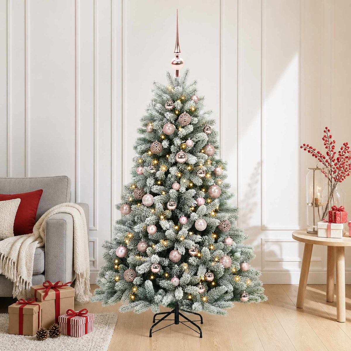 Dirbtinė Kalėdų eglutė su burbulais 150 cm 150 LED Šilta balta