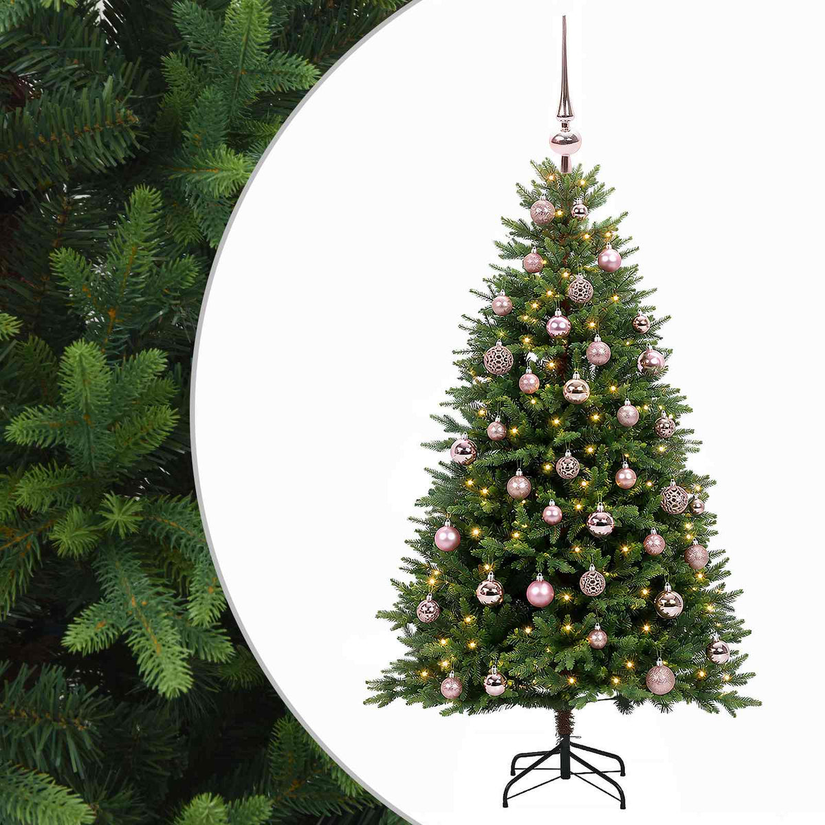 Dirbtinė Kalėdų eglutė su burbulais 120 cm 150 LED Šilta balta