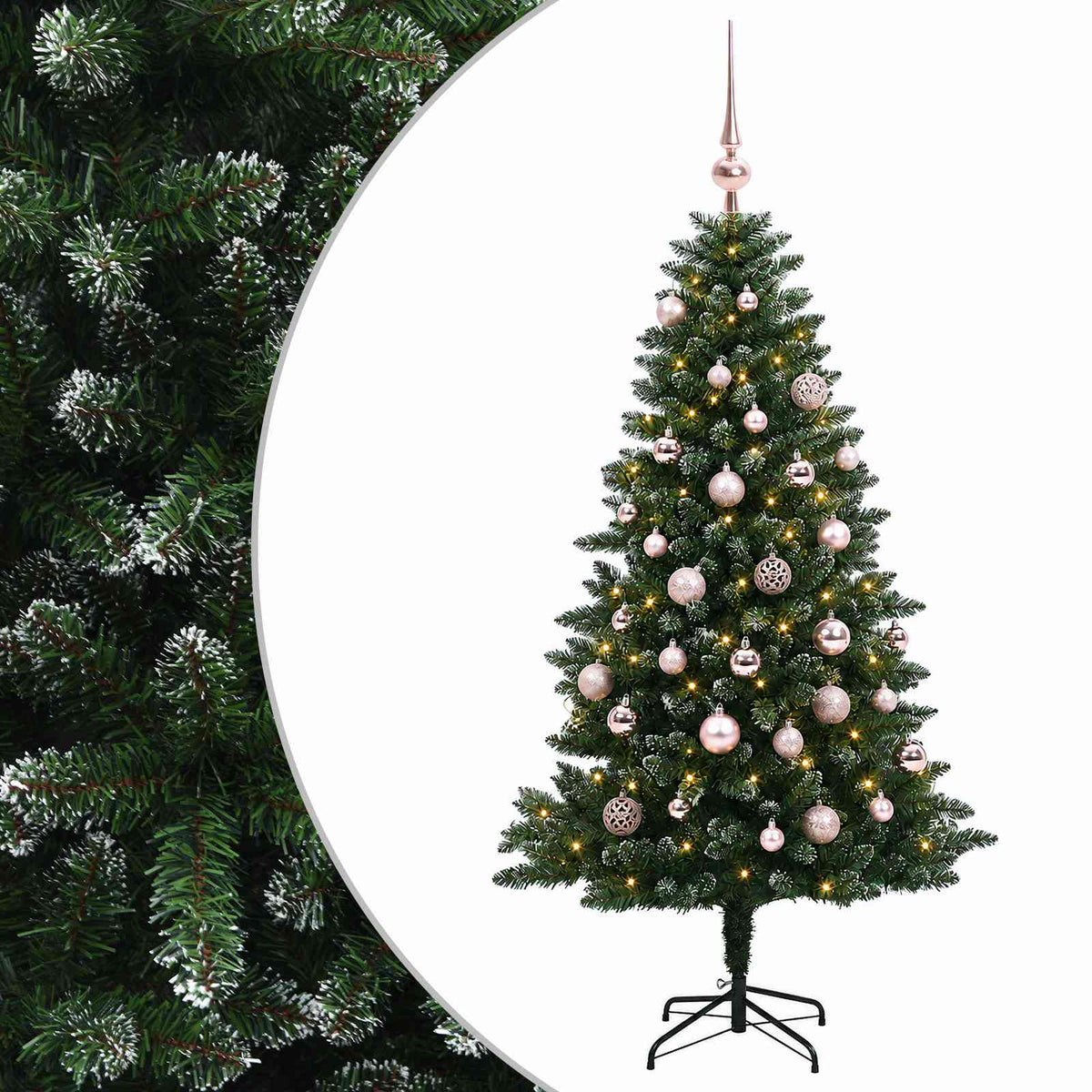 Dirbtinė Kalėdų eglutė su burbulais 120 cm 150 LED Šilta balta