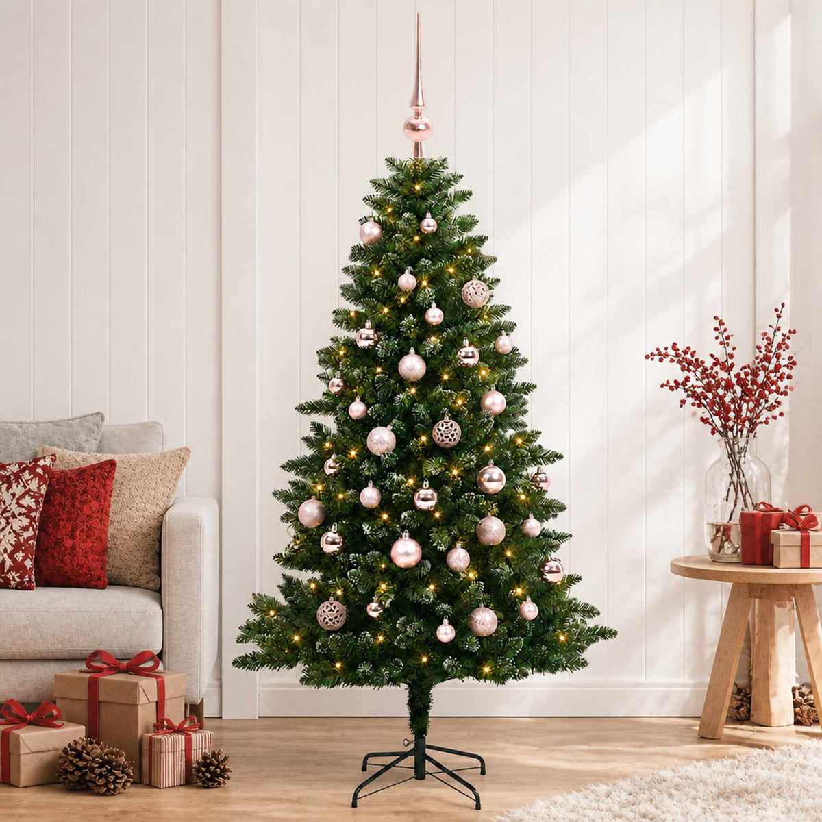 Dirbtinė Kalėdų eglutė su burbulais 150 cm 150 LED Šilta balta