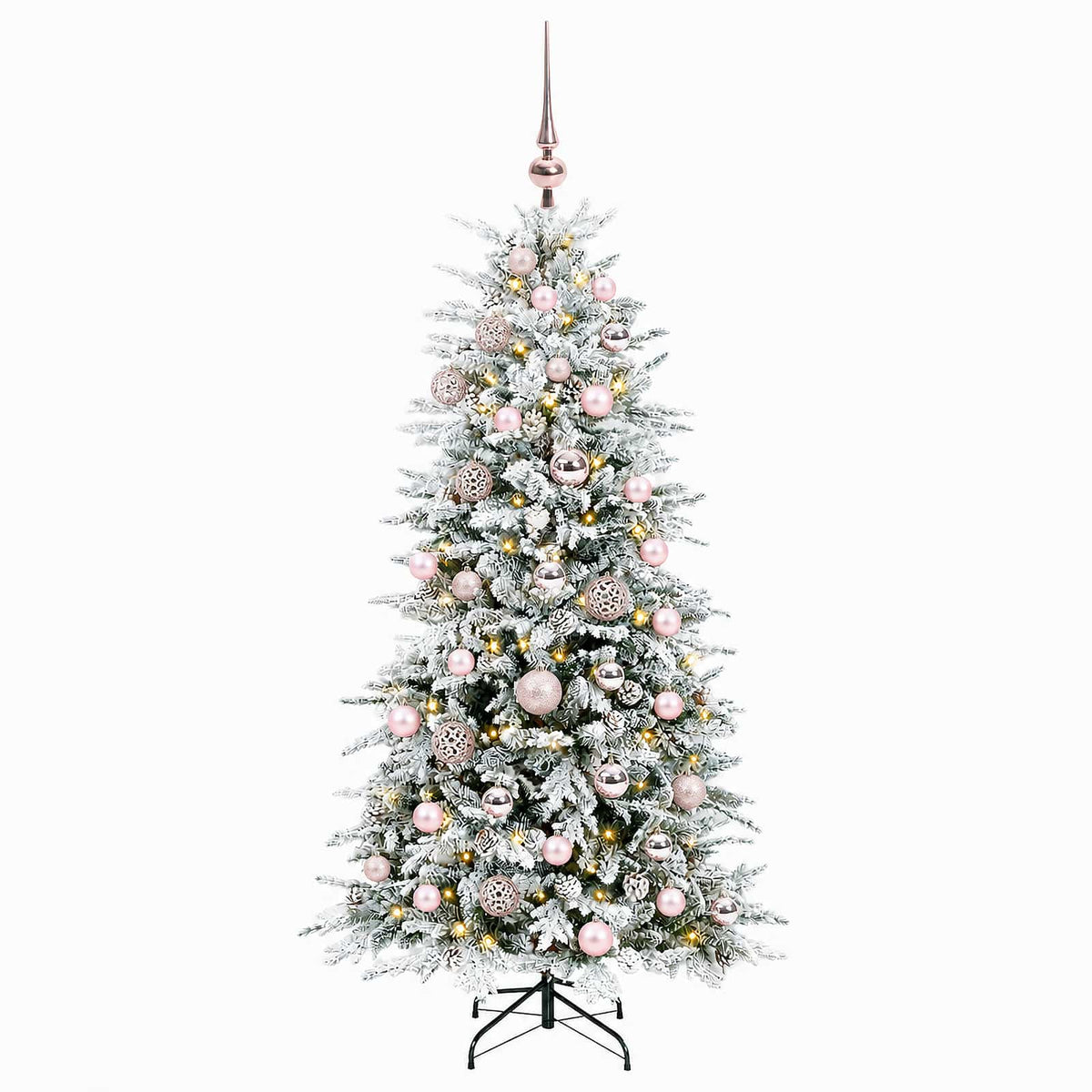 Dirbtinė Sulankstoma Kalėdų Eglutė 120 cm 150 LED Šilta balta
