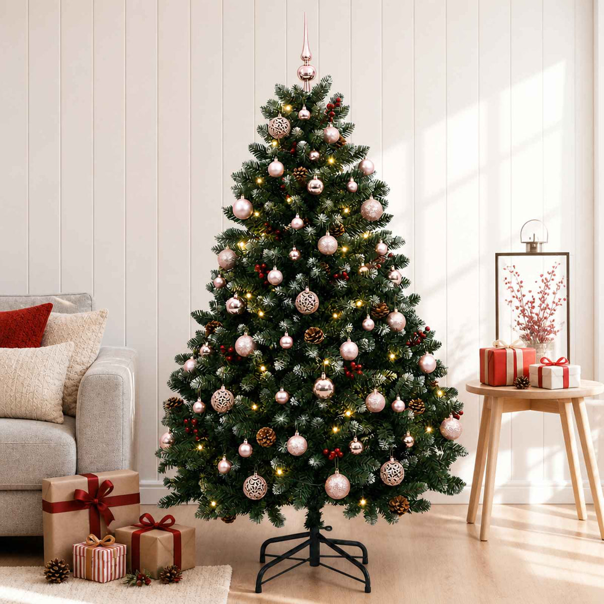 Dirbtinė Kalėdų eglutė, žalia su žaisliuku 150 cm 150 LED