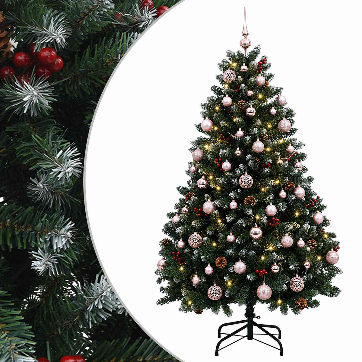 Dirbtinė Kalėdų eglutė, žalia su žaisliuku 150 cm 150 LED