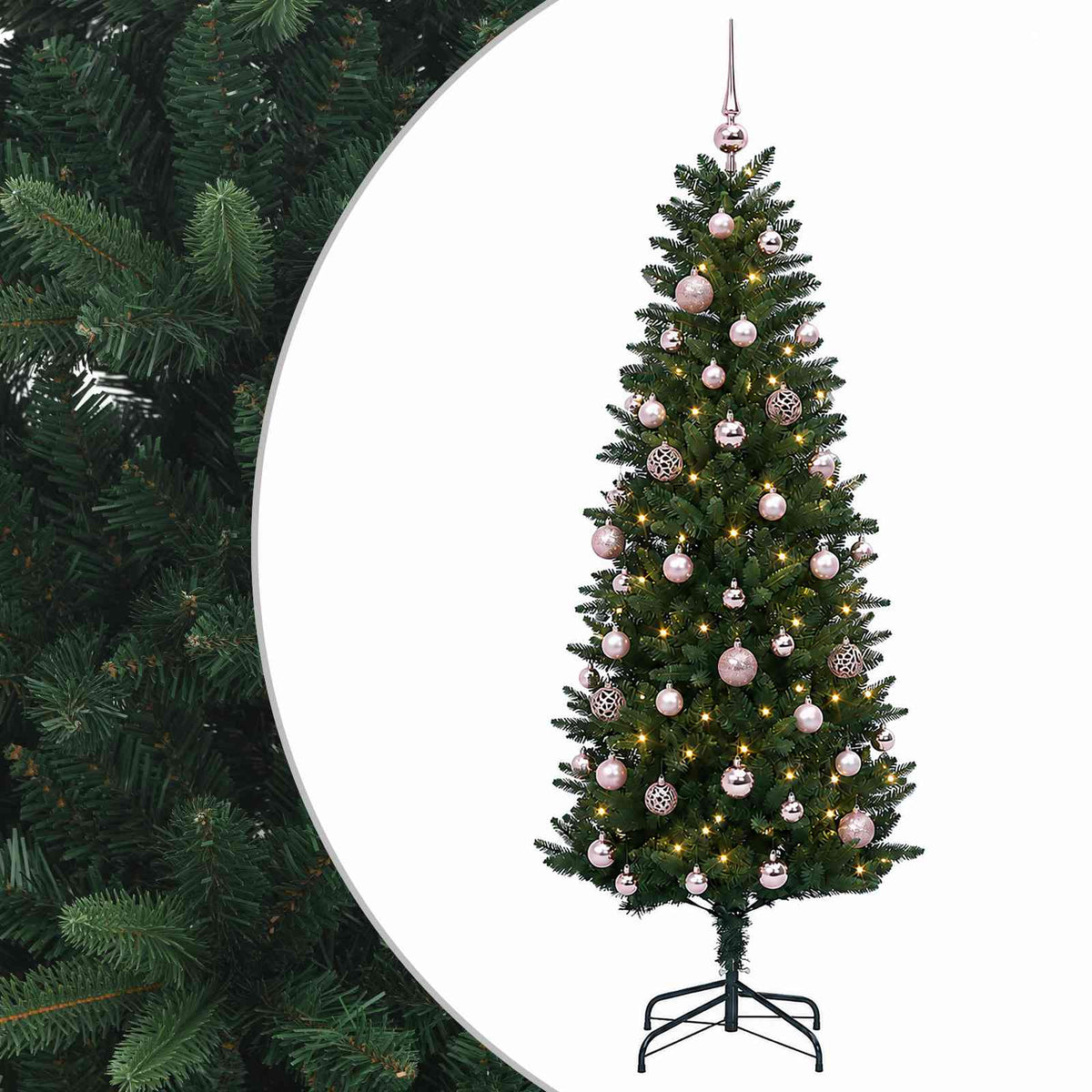 Dirbtinė Kalėdų eglutė su burbulais 120 cm 150 LED Šilta balta