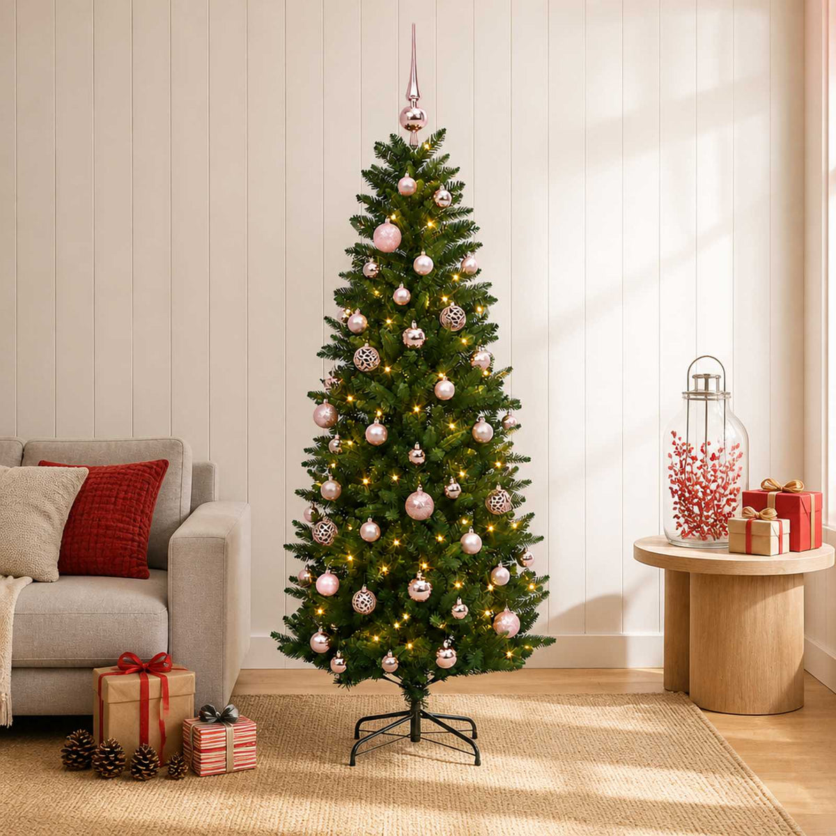 Dirbtinė Kalėdų eglutė su burbulais 150 cm 150 LED Šilta balta