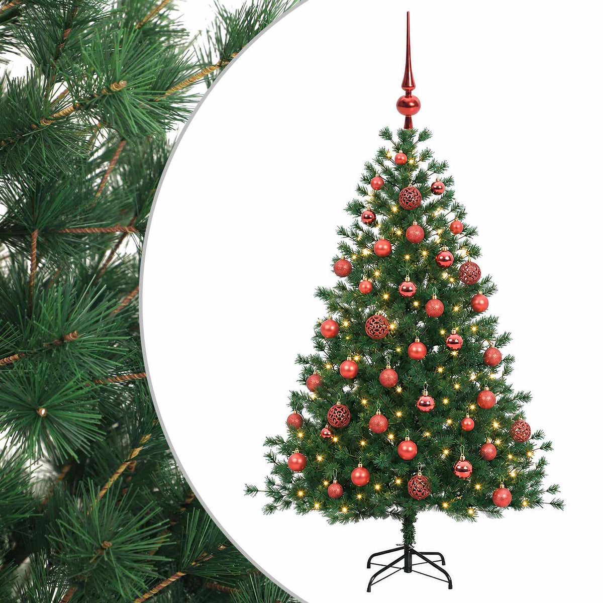 Dirbtinė kalėdinė eglutė su rutuliuku 120 cm 150 LED