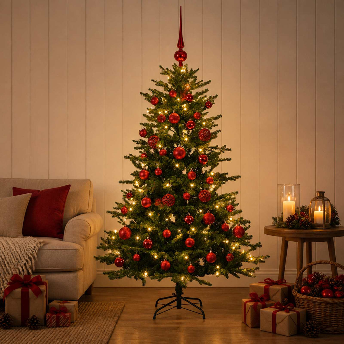 Dirbtinė Kalėdų eglutė su burbulais 150 cm 150 LED Šilta balta