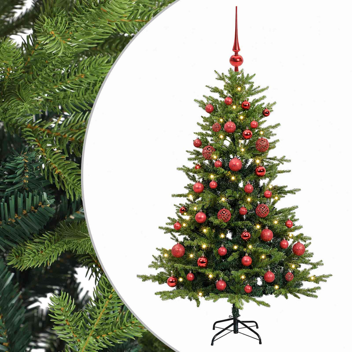 Dirbtinė Kalėdų eglutė su burbulais 150 cm 150 LED Šilta balta